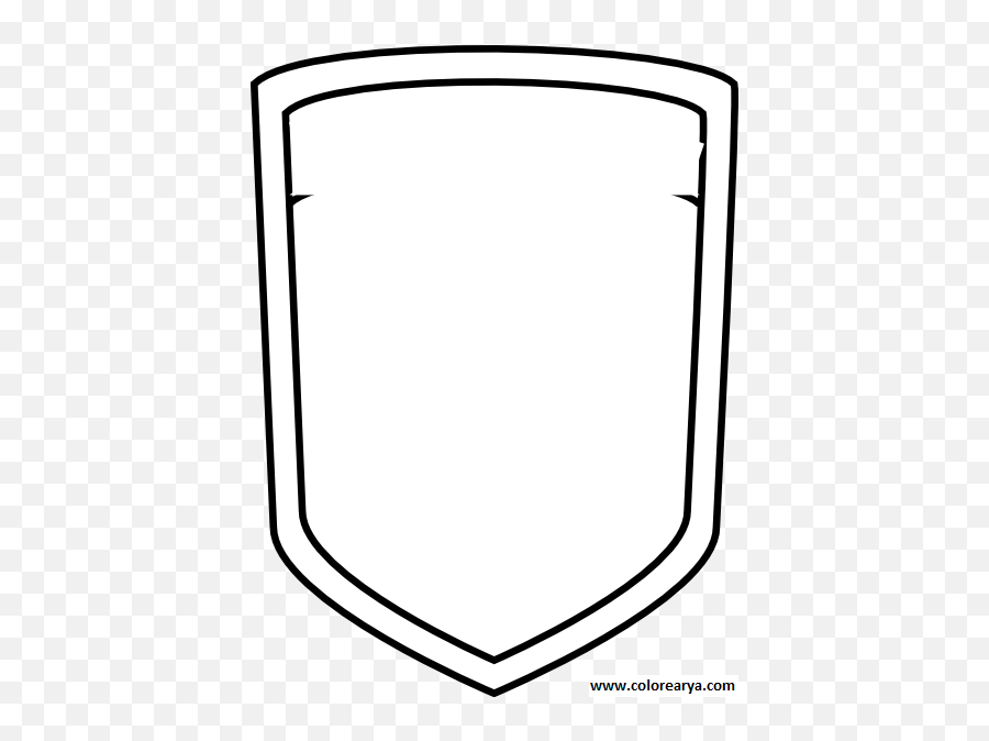 Blank Shield Template Png Image With No - Escudos Dibujos Para Colorear Emoji,Shield Outline Png