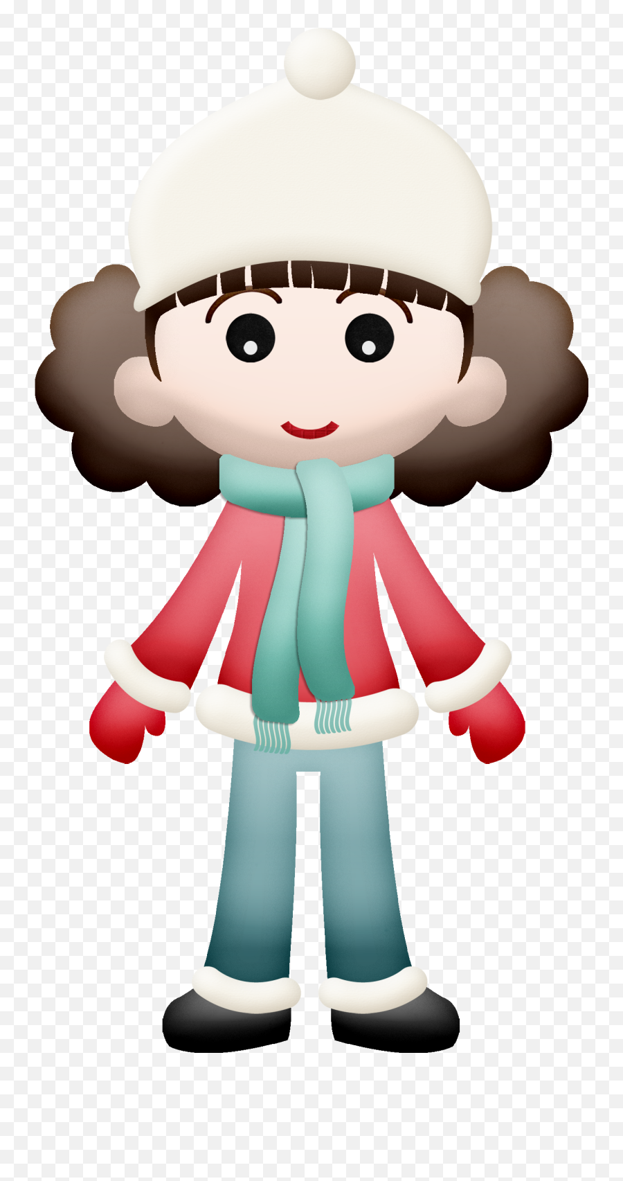 Winter Little Girl Clip Art - Clipart Winter Girl Emoji,Little Girl Clipart