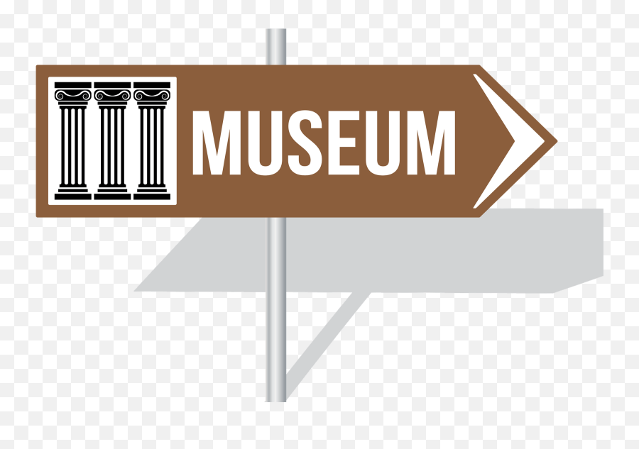 Museum Sign Direction Clipart - Signs For Museum Clipart Emoji,Museum Clipart