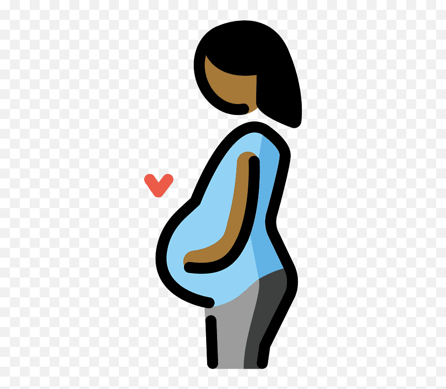 Pregnant Woman Emoji Clipart - Clip Art,Pregnant Woman Clipart