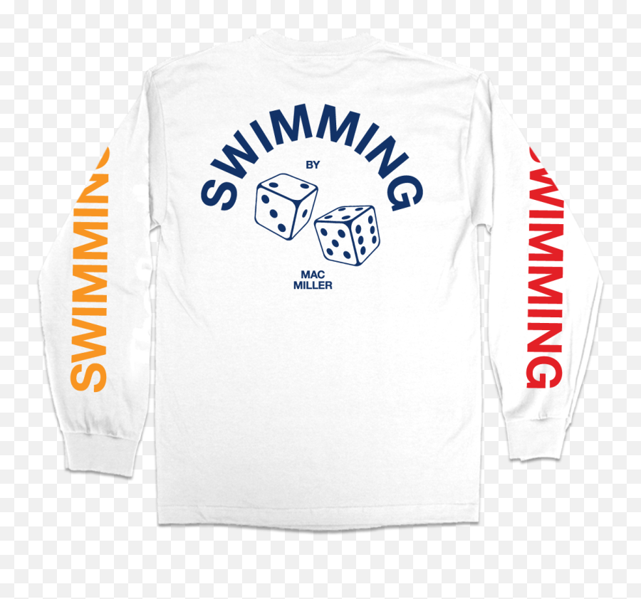 Swimming Dice Long - Long Sleeve Emoji,Mac Miller Logo