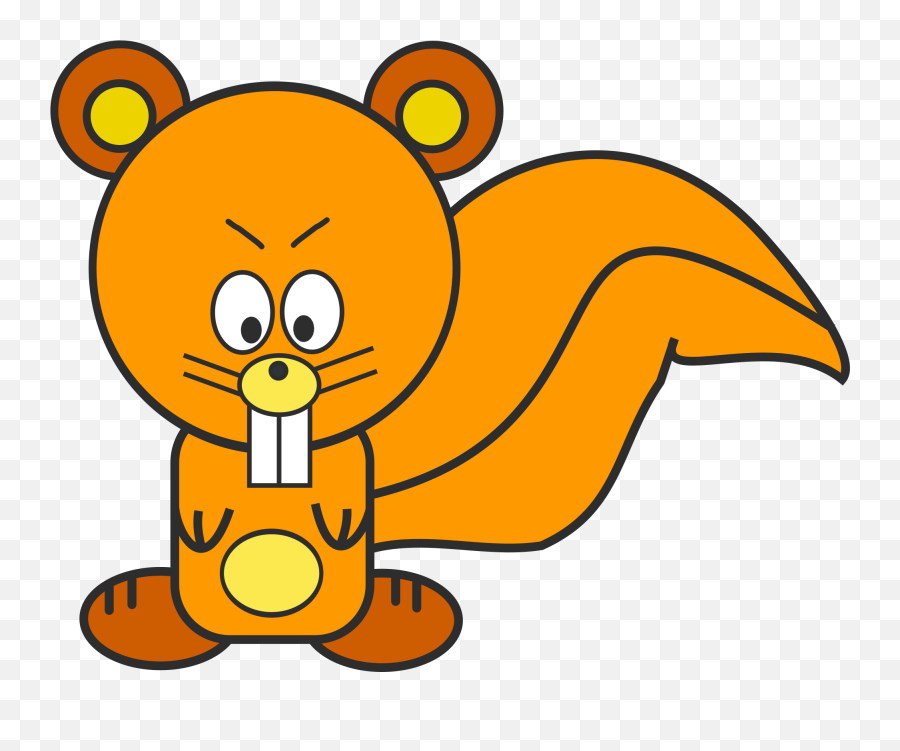 Free Cartoon Squirrel Clipart Clipart - Cartoon Squirrel With Teeth Out Emoji,Squirrel Clipart
