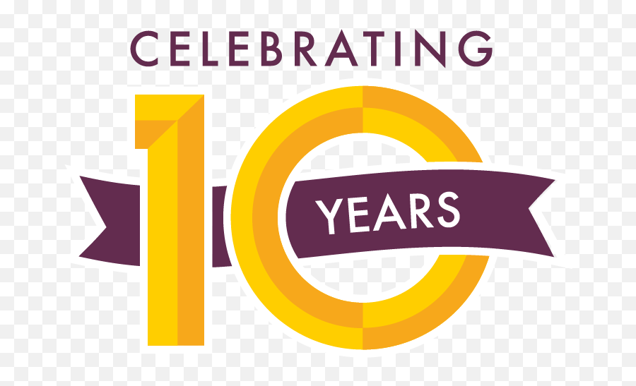 Download 10th Anniversary Logo Png Png - Celebrating 10 Years Logo Png Emoji,10th Anniversary Logo