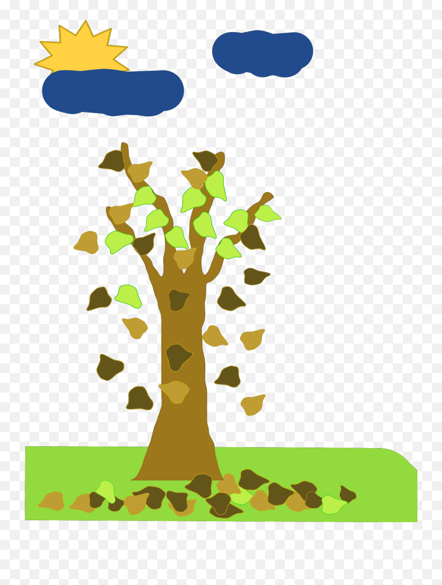 Tree With Leaves Falling Svg Vector Emoji,Falling Clipart