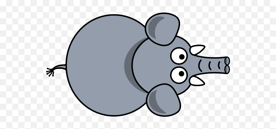 Elephant Top View Clip Art At Clker - Elephant Top View Cartoon Emoji,Top Clipart