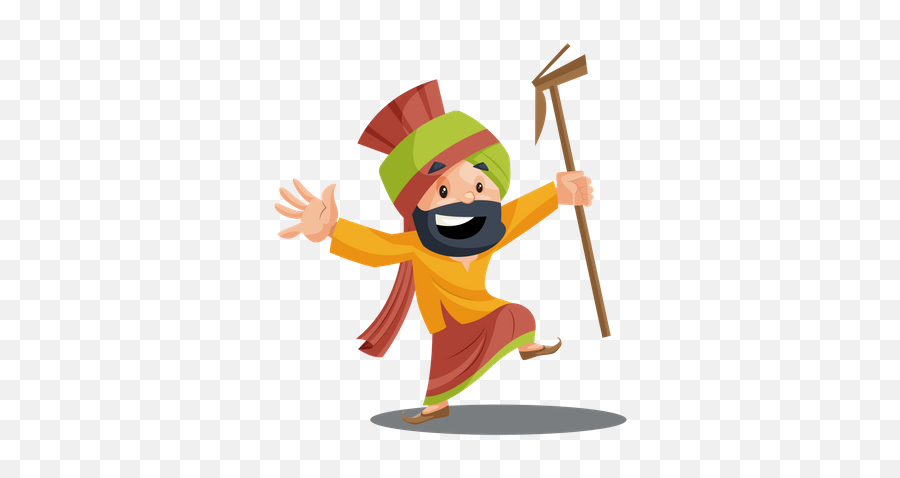 Best Premium Punjabi Man Dancing Illustration Download In - Punjabi Illustration Emoji,Illustrator Clipart