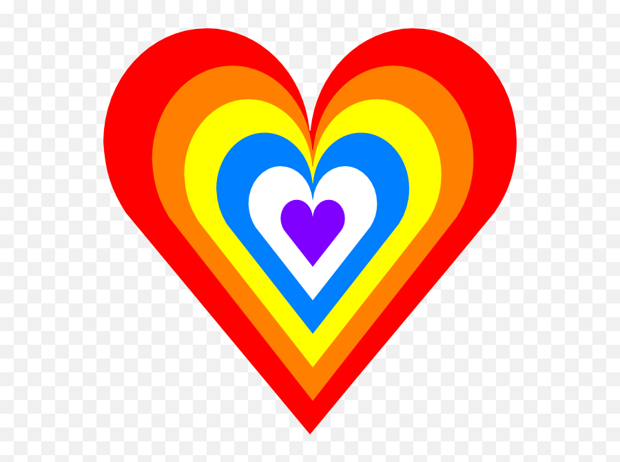 Rainbow Heart No Background - Rainbow Heart Clip Arts Emoji,Rainbow Heart Png