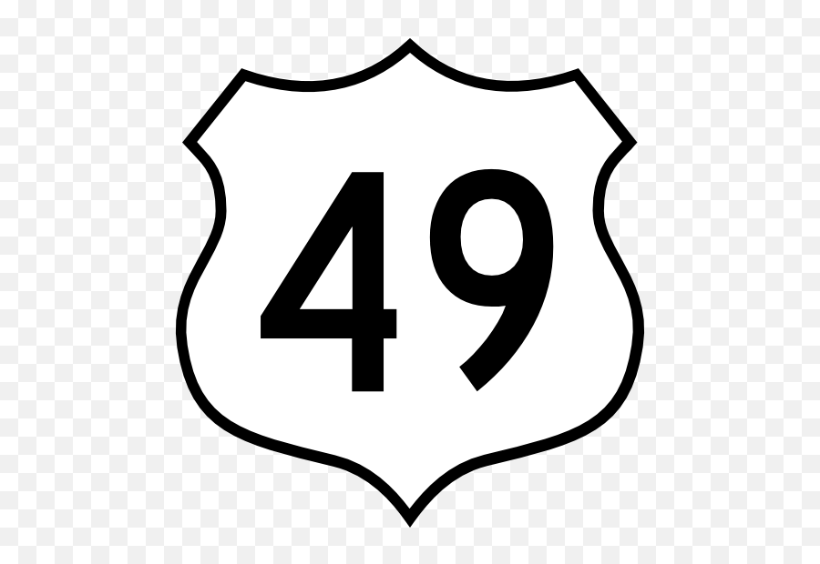 Highway 49 Sign Sticker - Dot Emoji,Highway Clipart
