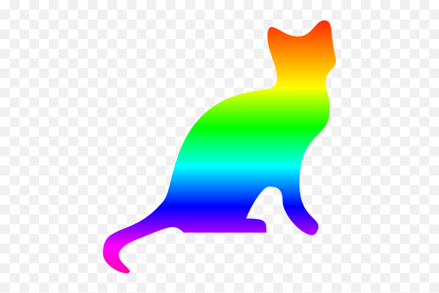 Download Transparent Tumblr Rainbow Cat Pictures To Pin On - Cat Emoji,Cat Transparent