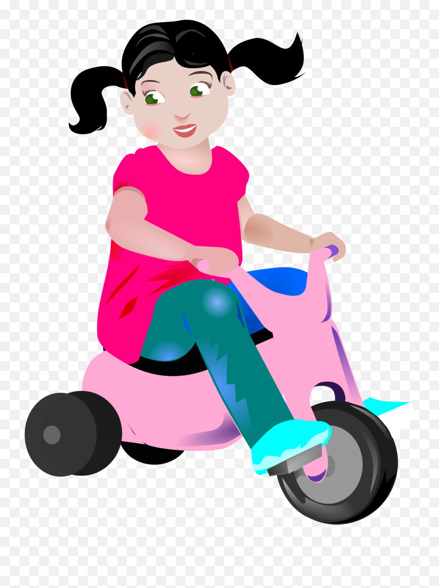 Clipart Of Girl On A Tricycle Free Image Download Emoji,Ride A Bike Clipart