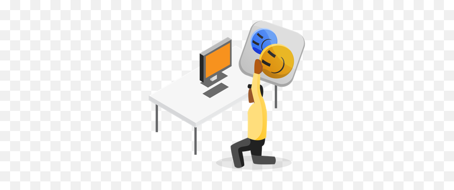 Promoting Good Mental And Physical Health In The Workplace Emoji,Person On Computer Clipart