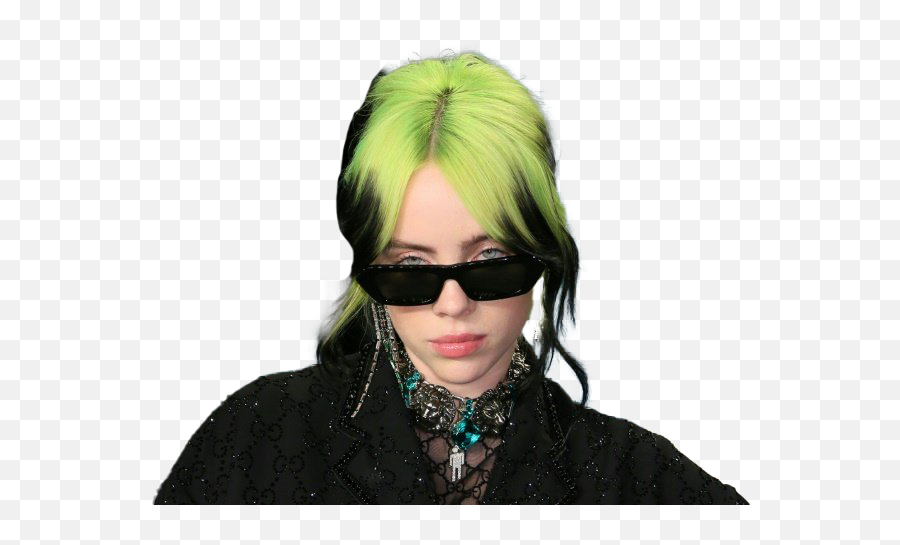 Download Hair Eilish Green Photos Billie Hq Png Image Emoji,Billie Eilish Name Logo