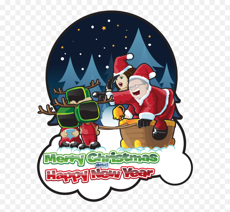 Cartoonchristmas Evefictional Character Png Clipart - Santa Merry Christmas And Happy New Years Emoji,Christmas Eve Clipart