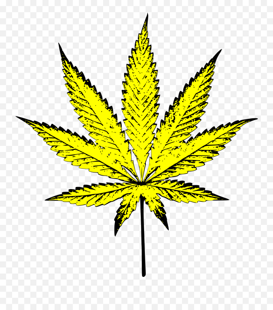 Weed Clip Art At Clker - Weed Yellow Clipart Emoji,Pot Leaf Clipart