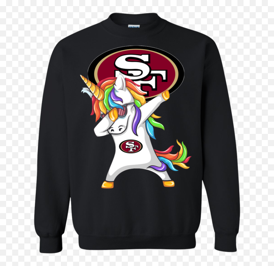 Unicorn Dabbing San Francisco 49ers Sweatshirt U2013 Teeo - Klaus Vampire Diaries Shirt Emoji,Sf 49 Ers Logo
