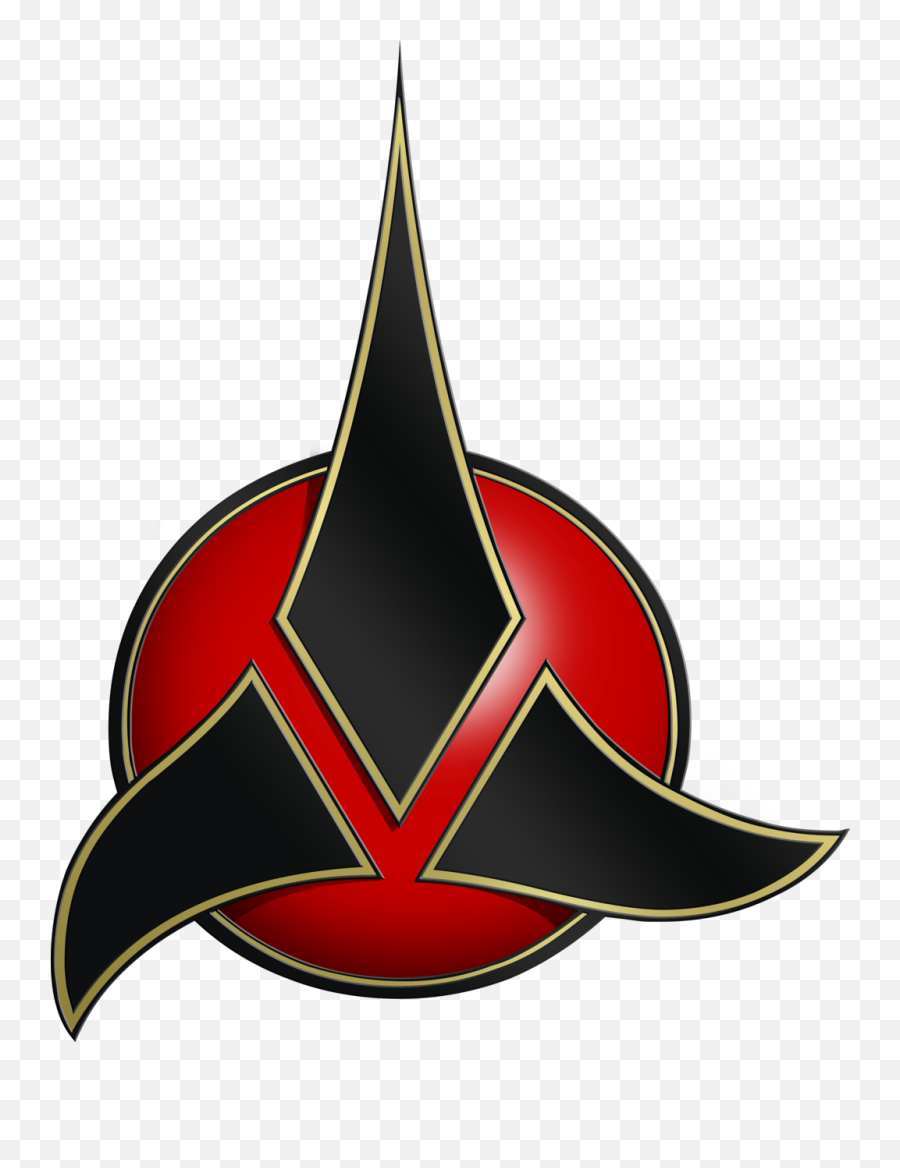 Klingon Star Trek United Federation Of Planets Logo Starship - Klingon Trefoil Emoji,Star Trek Logo Png