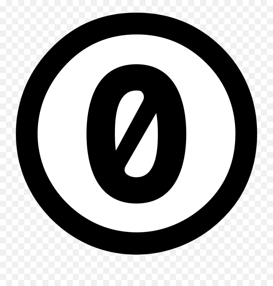 Zero Creative Commons Free Icon Of Creative Commons Icons - Charing Cross Tube Station Emoji,Zero Png