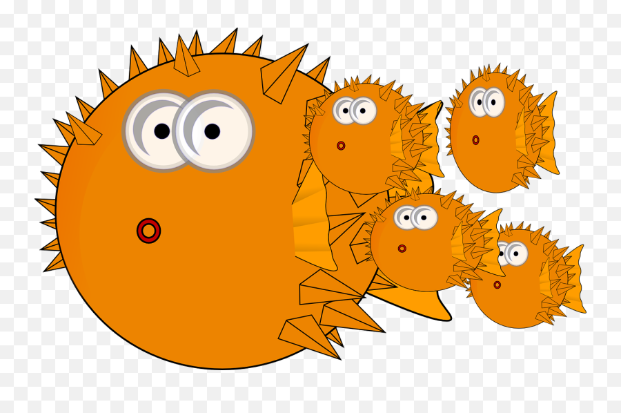Fishes Balloon Family - Transparent Puffer Fish Clipart Emoji,School Of Fish Png