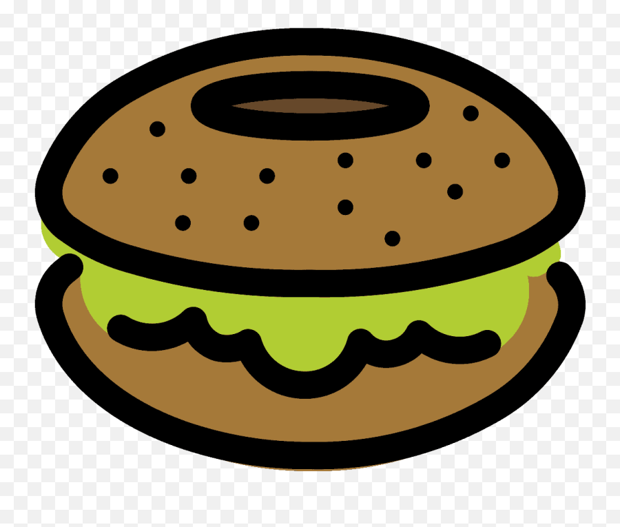 Bagel Emoji Clipart - Hamburger Bun,Bagel Clipart