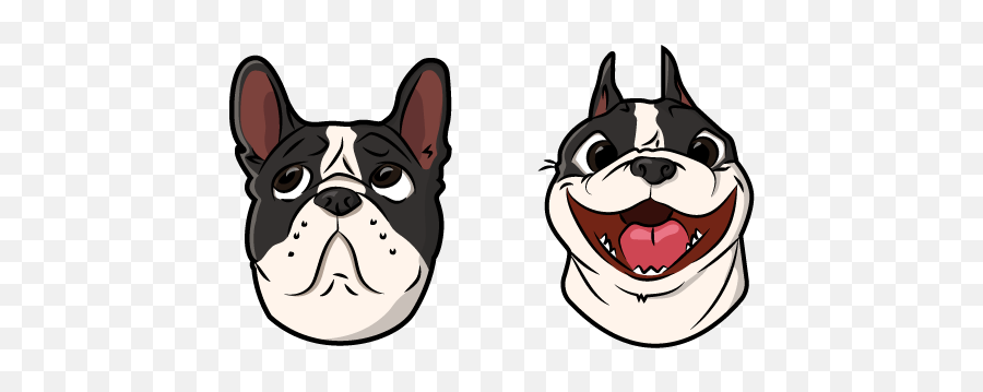 Cute French Bulldog Dog Cursor Emoji,French Bulldog Logo