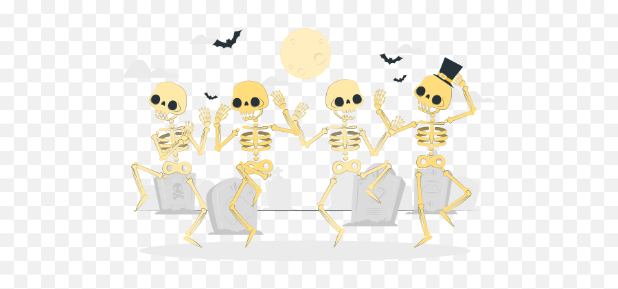 Dancing Skeletons Customizable Disproportionate Emoji,Dancing Skeleton Clipart
