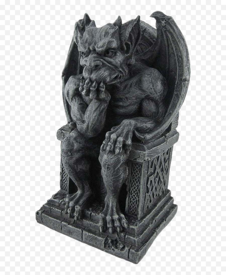 Gargoyle On Throne Transparent Png - Stickpng Emoji,Throne Clipart Black And White
