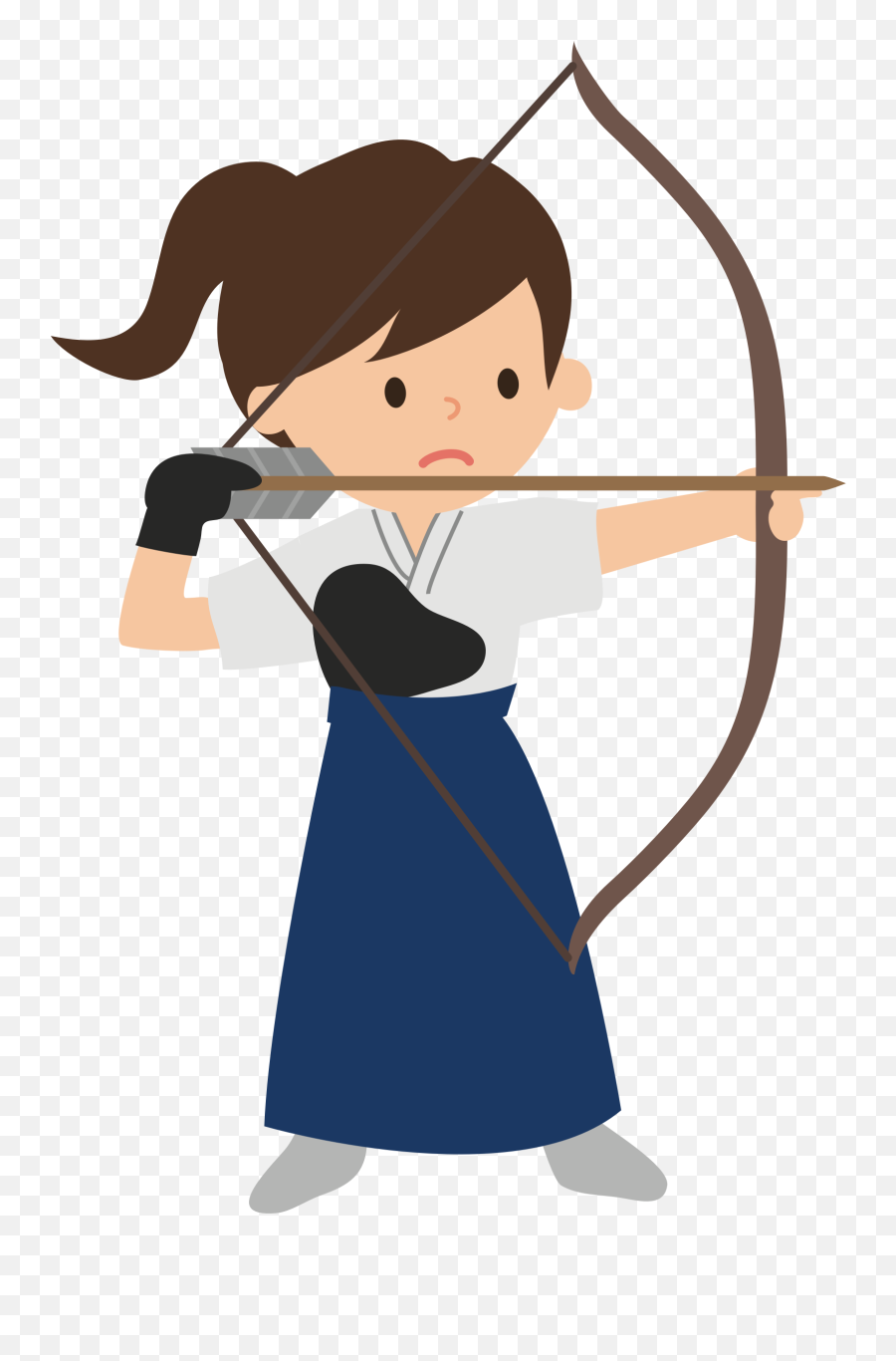 Clipart Girl Archery Clipart Girl Archery Transparent Free - Archer Clipart Emoji,Clipart Girl