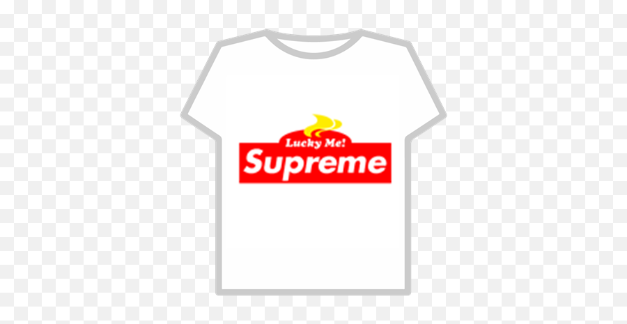 Lucky Me Supreme Shirt - Lucky Me Supreme Emoji,Supreme Box Logo Tee