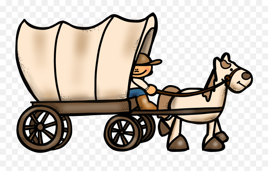 Wagon Clipart Westward Expansion - Horse And Wagon Clipart Emoji,Wagon Clipart