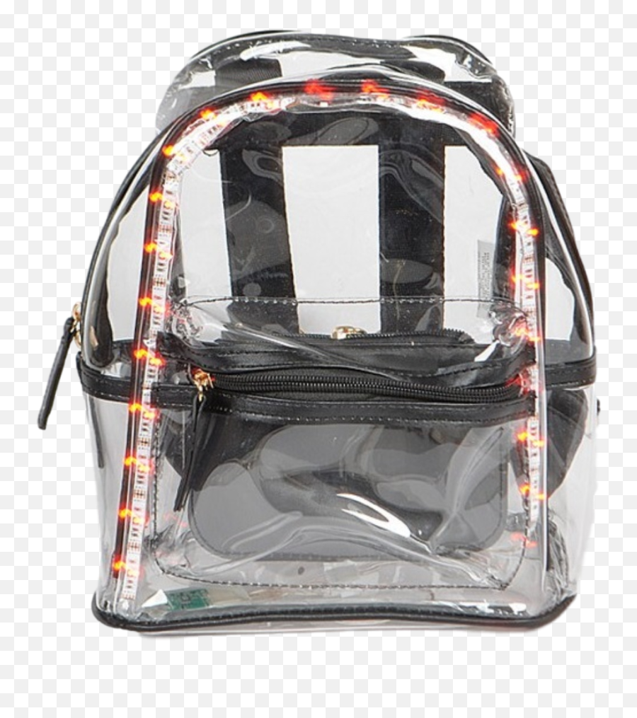 Led Clear Mini Backpack - Hiking Equipment Emoji,Transparent Backpack