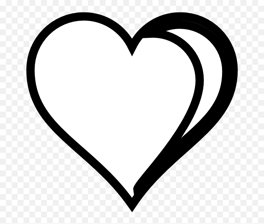 White Clipart Png - Clip Art Emoji,Heart Clipart Black And White