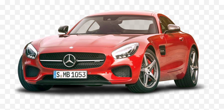 Mercedes Amg Gt Red Car Png Image Mercedes Amg Red Car - Red Mercedes Amg Gts 2015 Emoji,Cop Car Png