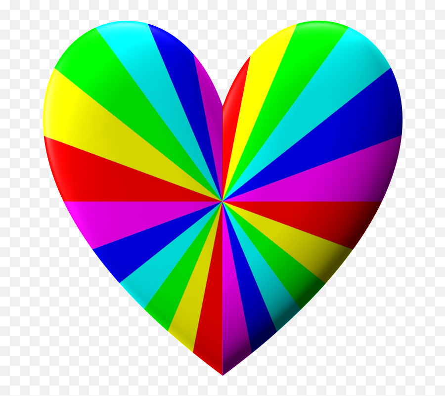 Valentine Heart Rainbow - Coeur Arc En Ciel Emoji,Rainbow Heart Png