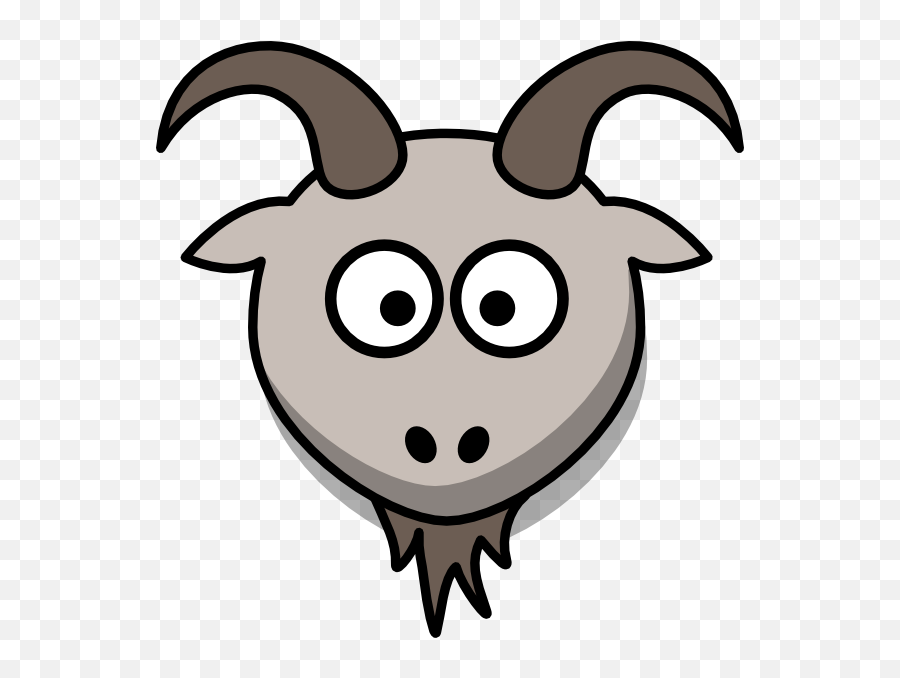 Goat Cartoon Head Clip Art At Clker - Goat Face Clipart Emoji,Goat Head Clipart