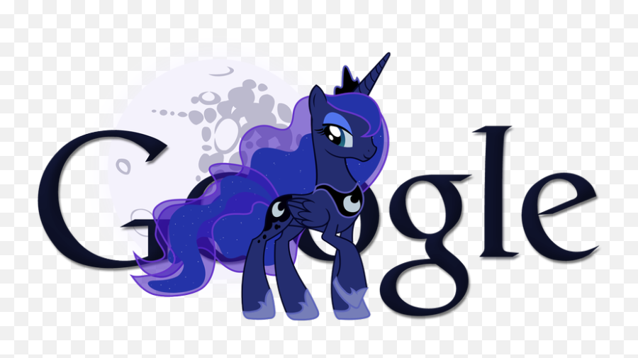 Princess Luna Google Logo Transparent Emoji,Transparent Background Google Logo