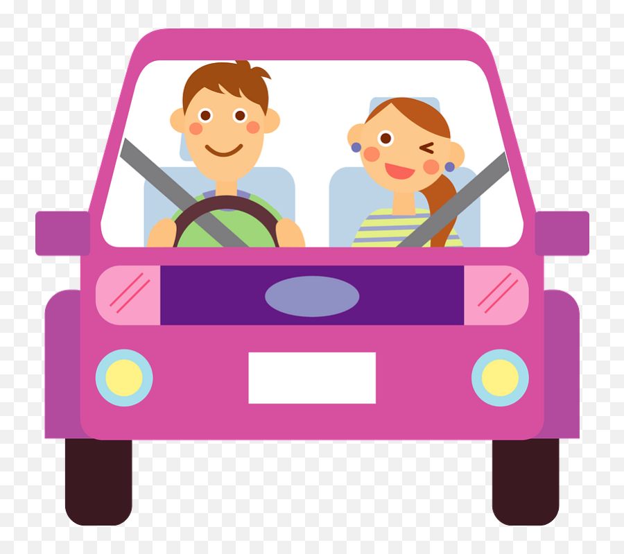 Driving A Car - Clip Art Ride In Car Emoji,Date Clipart