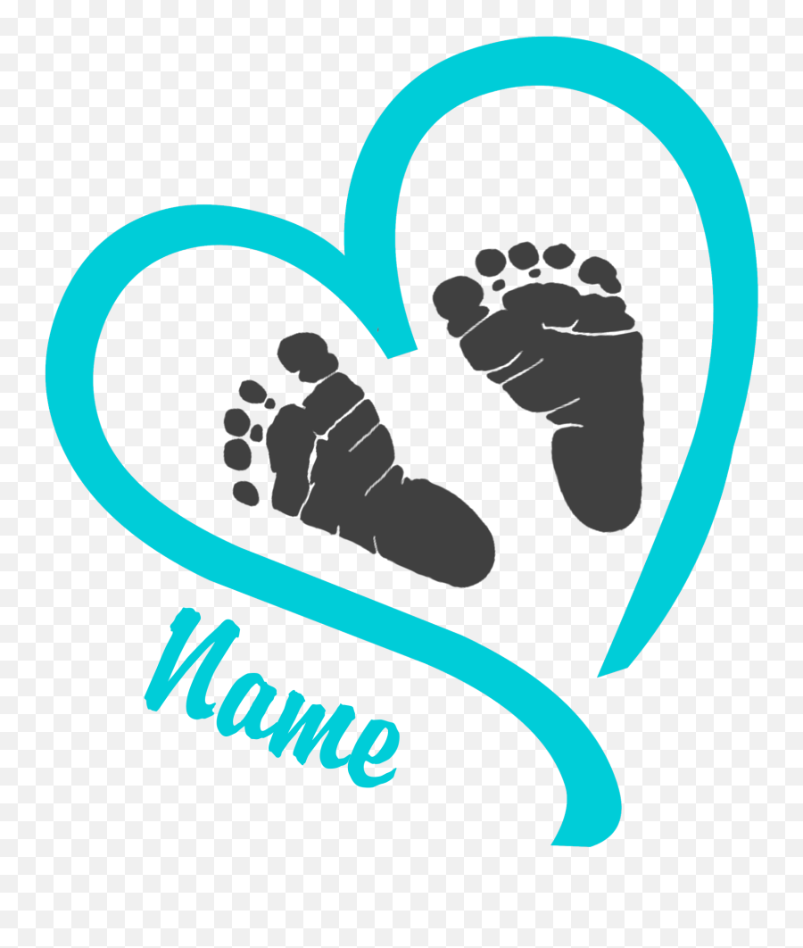 Download Graphic Freeuse Baby Feet Heart Clipart - Baby Feet Baby Feet With Heart Clip Art Emoji,Heart Clipart