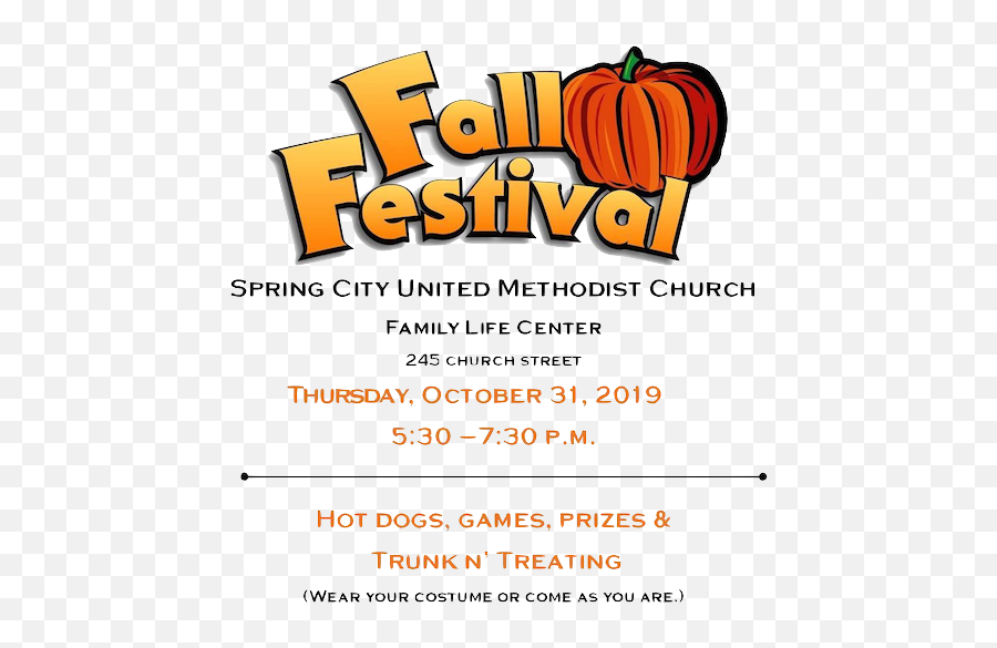 Fall Festival U2013 Spring City United Methodist Church - Event Emoji,Fall Festival Png