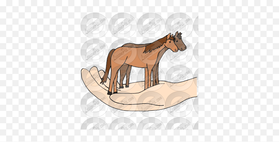 Hold Your Horses Picture For Classroom Therapy Use - Great Animal Figure Emoji,Horses Clipart