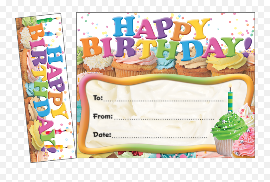Happy Birthday Cupcakes Bookmark Awards Emoji,Birthday Cupcake Png