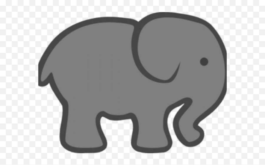 Gray Clipart Baby Elephant - Clip Art Emoji,Baby Elephant Clipart