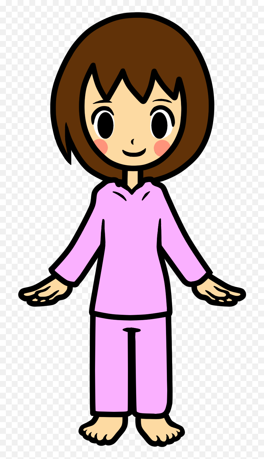 Pajama Girl Rhythm Heaven - Girl Wearing Pyjamas Clipart Emoji,Pajamas Clipart