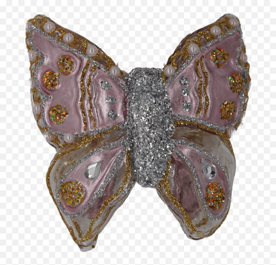 Get Pink Butterfly Christmas Ornament In Mi At English Emoji,Pink Butterfly Png