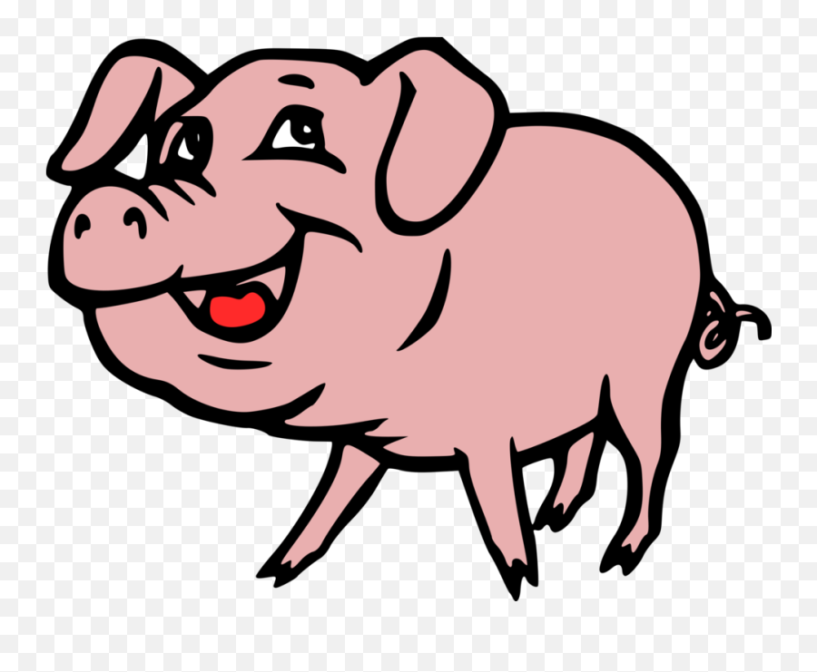 Pinkline Artlivestock Png Clipart - Royalty Free Svg Png Emoji,Pig Outline Clipart
