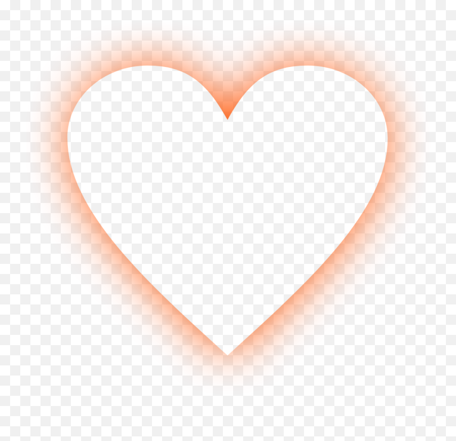 Orange Heart Border Love Neon Sticker By Jagbir Singh Emoji,Neon Heart Png