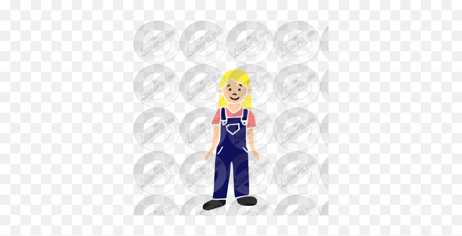 Little Girl Stencil For Classroom - Workwear Emoji,Little Girl Clipart