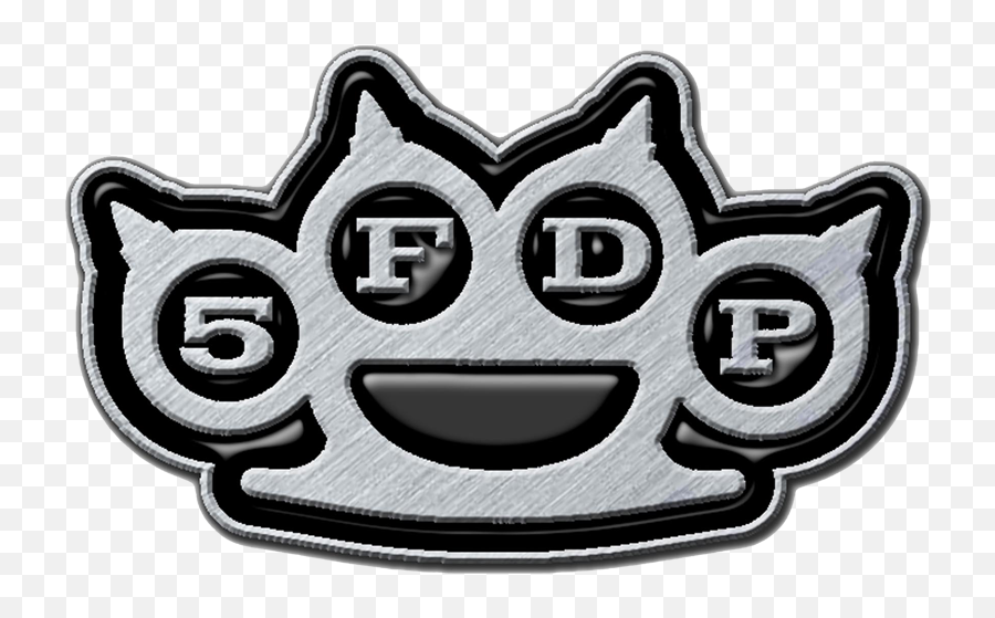 Knuckles Metal Pin Badge - Five Finger Death Punch Brass Knuckle Logo Tattoo Design Emoji,Five Finger Death Punch Logo