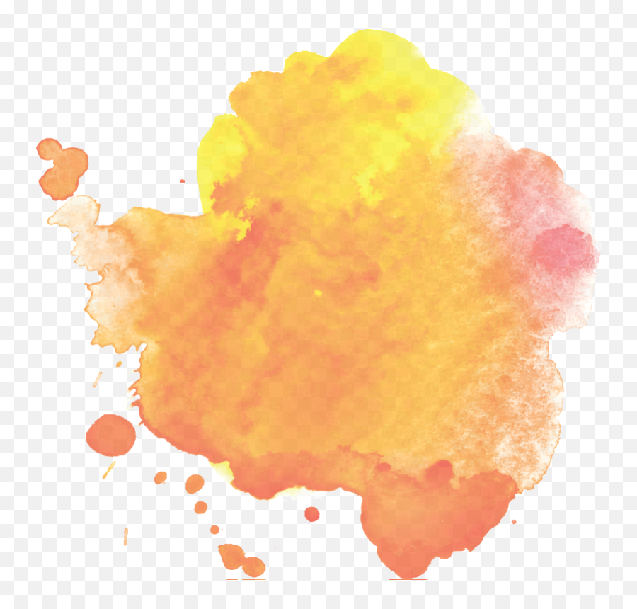 Watercolor Painting Encapsulated - Watercolor Orange Splash Png Emoji,Transparent Paint