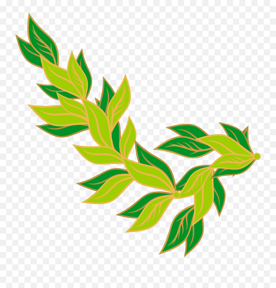 Clipart - Green Leaves Border Clip Art Png Download Full Leaf Border Clipart Transparent Emoji,Eucalyptus Clipart
