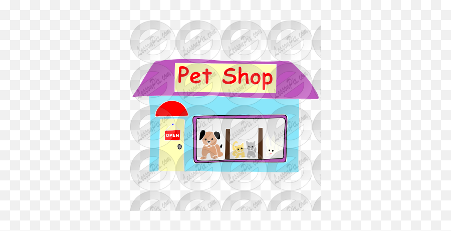 Pet Shop Stencil For Classroom - Illustration Emoji,Shop Clipart